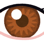 いろいろな色の目のイラスト