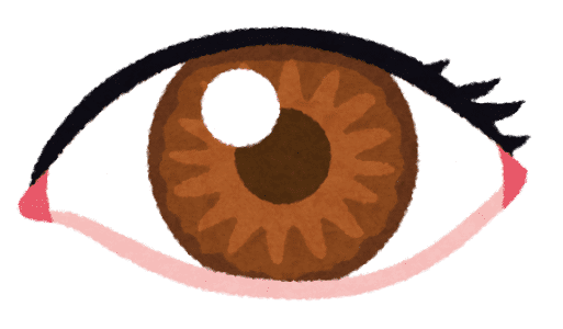 いろいろな色の目のイラスト