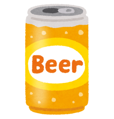 缶ビールのイラスト（350ml缶）